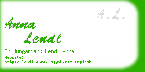 anna lendl business card